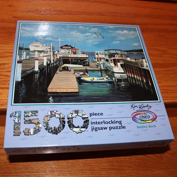 3/$188❤️sealed 1991 Ken Keeley BAYLES DOCK 1500 pcs puzzle Ceaco Cue Bee Playtoy - Picture 2 of 5